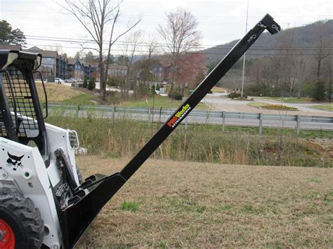 skid steer boom attachment|boom extension for skid steer.